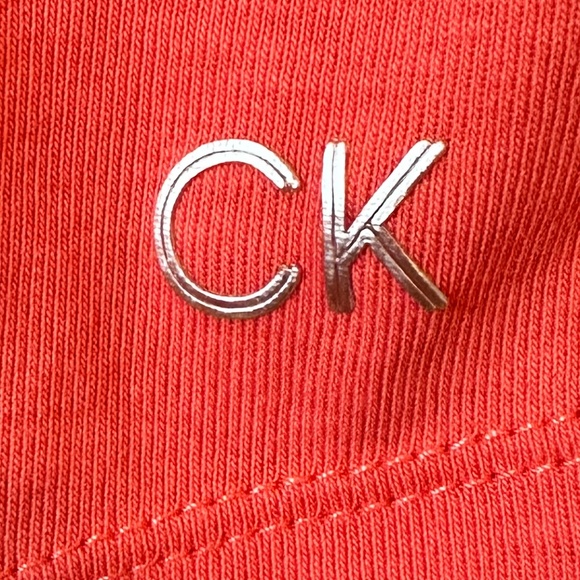 Calin Klien Coral Cap Sleeve Partial Button up T-shirt Size S - Picture 5 of 6